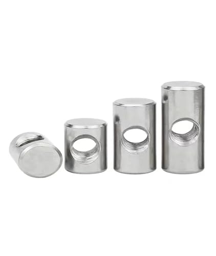 10Pcs 304 Edelstahl Barrel Muttern Kreuz Loch Hammer Eingebettet(M6x25*10) von JCUIyon