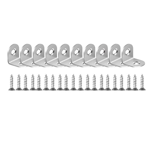 10sets Edelstahl L-förmigen Ecke Code Mit Schrauben 90 Grad Rechtwinklig Partition Halterung(16x20mm) von JCUIyon