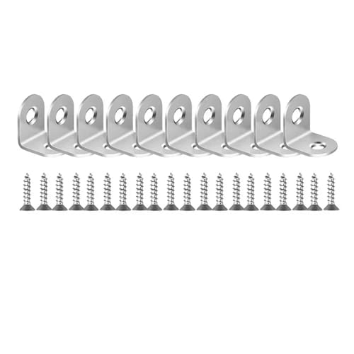 10sets Edelstahl L-förmigen Ecke Code Mit Schrauben 90 Grad Rechtwinklig Partition Halterung(16x25mm) von JCUIyon