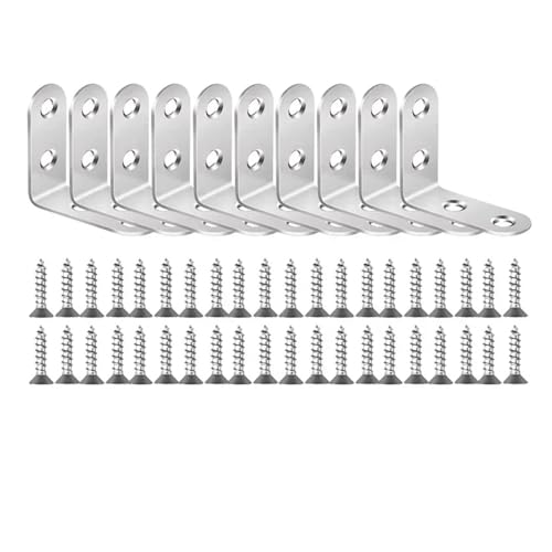 10sets Edelstahl L-förmigen Ecke Code Mit Schrauben 90 Grad Rechtwinklig Partition Halterung(16x40mm) von JCUIyon