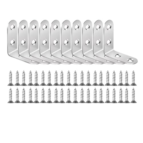 10sets Edelstahl L-förmigen Ecke Code Mit Schrauben 90 Grad Rechtwinklig Partition Halterung(16x50mm) von JCUIyon