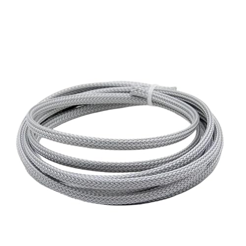 2 meter Isolierte PET Sleeving Enge Hohe Dichte Draht Wrap Mantel Schutz Kabel Hülse(Gray,6mm) von JCUIyon