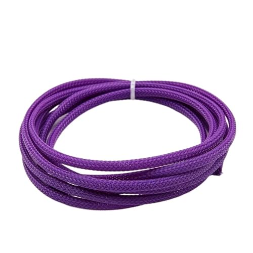2 meter Isolierte PET Sleeving Enge Hohe Dichte Draht Wrap Mantel Schutz Kabel Hülse(PURPLE,6mm) von JCUIyon