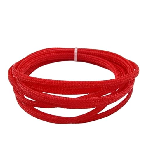 2 meter Isolierte PET Sleeving Enge Hohe Dichte Draht Wrap Mantel Schutz Kabel Hülse(Red,8mm) von JCUIyon