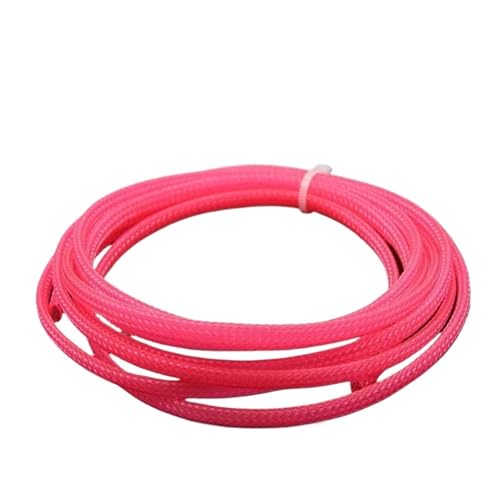 2 meter Isolierte PET Sleeving Enge Hohe Dichte Draht Wrap Mantel Schutz Kabel Hülse(Rose red,8mm) von JCUIyon