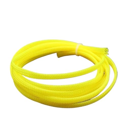 2 meter Isolierte PET Sleeving Enge Hohe Dichte Draht Wrap Mantel Schutz Kabel Hülse(Yellow,8mm) von JCUIyon