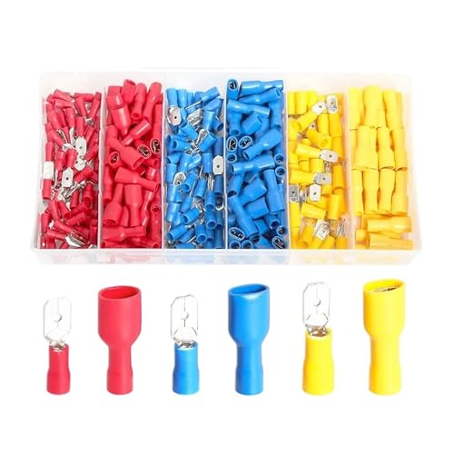 260 STÜCKE 6,3mm Spaten Elektrische Drahtverbinder Crimpverbinder Männliche Und Weibliche Steckdosen Set Schnell Versiegelt 260 STÜCKE 6,3mm Spaten Elektrische Drahtverbinder Crimpverbinder Männliche Und Weibliche Steckdosen Set Schnell Versiegelt von JCUIyon
