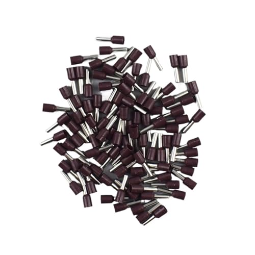JCUIyon 100 stücke E1008 Isolierte Aderendhülsen Terminal Block Kabel Ende Draht Stecker Crimp Terminator Draht(Brown) von JCUIyon