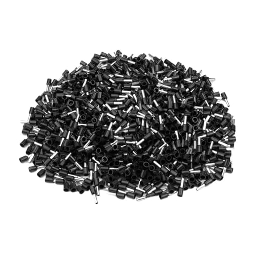 JCUIyon 100 stücke E6012 Isolierte Aderendhülsen Klemmenblöcke Kabel Ende Draht Stecker Elektrische Crimp Terminator Draht(Black) von JCUIyon