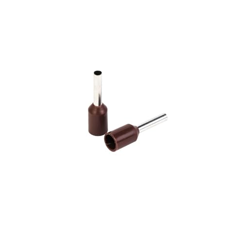 JCUIyon 100 stücke E6012 Isolierte Aderendhülsen Klemmenblöcke Kabel Ende Draht Stecker Elektrische Crimp Terminator Draht(Brown) von JCUIyon