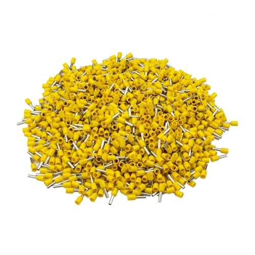 JCUIyon 100 stücke E6012 Isolierte Aderendhülsen Klemmenblöcke Kabel Ende Draht Stecker Elektrische Crimp Terminator Draht(Yellow) von JCUIyon