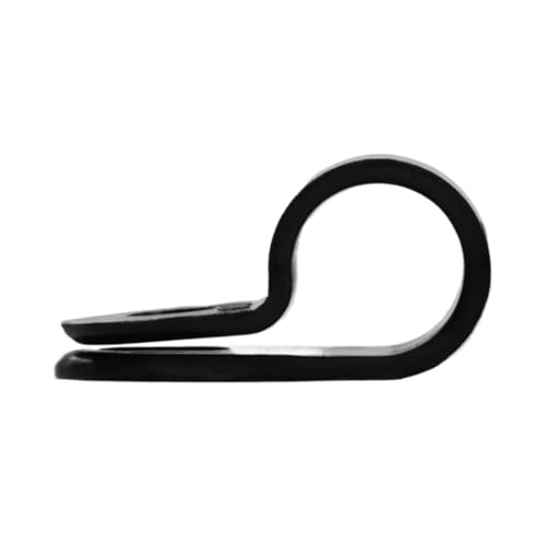 JCUIyon 100 stücke Schwarz P Stil Montage Kabel Klemme Kunststoff Nylon Isolation Schraube Fixiert Draht Halter Kabel Clips Manager(5.0mm) von JCUIyon
