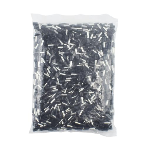 JCUIyon 1000 stücke Isolierte Cord End Terminal Crimp Druck Terminal Aderendhülsen Crimpen Terminals Rohr(Black,E1508) von JCUIyon