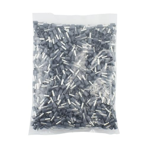 JCUIyon 1000 stücke Isolierte Cord End Terminal Crimp Druck Terminal Aderendhülsen Crimpen Terminals Rohr(Gray,E4009) von JCUIyon