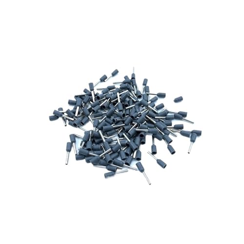 JCUIyon 1000PCS Isolierte Aderendhülsen Terminal Block Schnur Ende Draht Stecker Elektrische Crimp Terminator Kalt Gepresst(Gray,E16-12) von JCUIyon