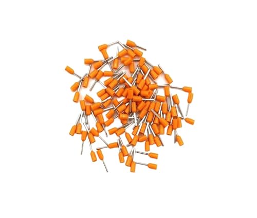 JCUIyon 1000PCS Isolierte Aderendhülsen Terminal Block Schnur Ende Draht Stecker Elektrische Crimp Terminator Kalt Gepresst(Orange,E6012) von JCUIyon