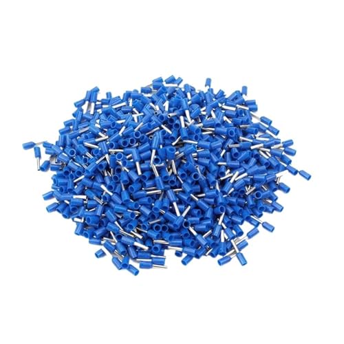 JCUIyon 100Pcs Isolierte Draht Mantel Kupfer Rohr Terminal Pin Cord End Terminal Crimpen Stecker Terminal(Blue,E7508) von JCUIyon