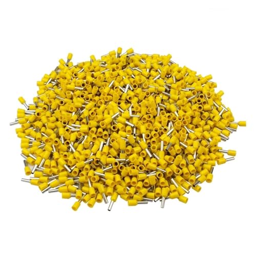 JCUIyon 100Pcs Isolierte Draht Mantel Kupfer Rohr Terminal Pin Cord End Terminal Crimpen Stecker Terminal(Yellow,E4009) von JCUIyon