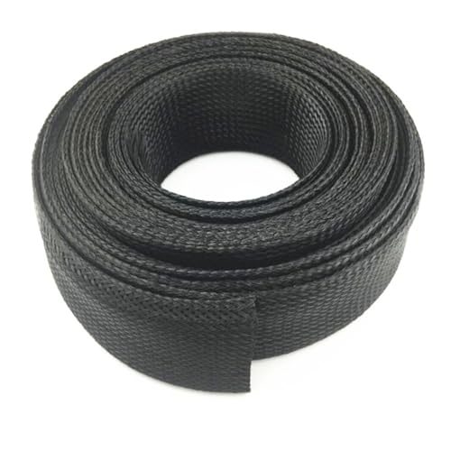 Schwarzer Isolierschlauch, fester PET-Draht, Kabelschutz, erweiterbare Kabelmanschette, Drahtverschraubung(25mm*5 meters) von JCUIyon