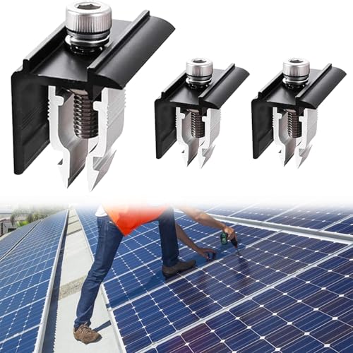 3 Stück Endklemme Halterung Balkonkraftwerk 30mm, Aluminiumlegierung solarmodul halterung, schwarz Solarpanel Halterung für gerahmte Modulhöhe 30mm-45mm 3 Stück Endklemme Halterung Balkonkraftwerk 30mm, Aluminiumlegierung solarmodul halterung, schwarz Solarpanel Halterung für gerahmte Modulhöhe 30mm-45mm von JCUQGDOO