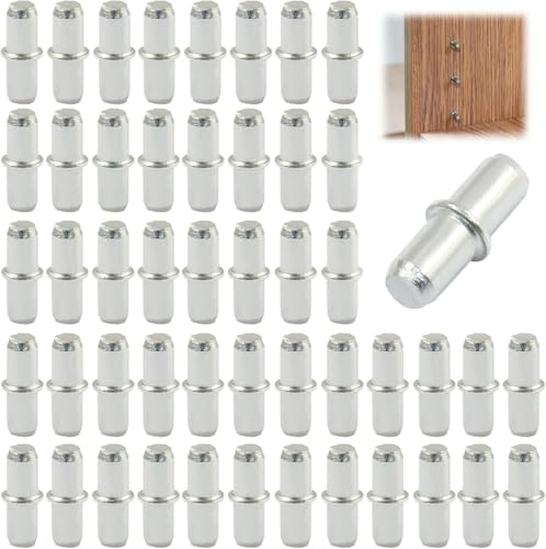 Bodenträger 5 mm, 48 Stück Regalbodenträger für Bohrung Einlegeboden Halter Regalbodenträger Regalstifte Fachträger, Regalbretthalter für Regalböden Träger Schrankbretter Halter von JCUQGDOO