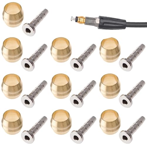 Scheibenbremse Olive Einsatz BH90, 10 Satz Hydraulischer Scheibenbremsschlauch Olive Steckereinsatz, Fahrradschlauch Oliveneinsatz für Shimano Bremsflüssigkeit Bremsleitung Entlüftungsset Scheibenbremse Olive Einsatz BH90, 10 Satz Hydraulischer Scheibenbremsschlauch Olive Steckereinsatz, Fahrradschlauch Oliveneinsatz für Shimano Bremsflüssigkeit Bremsleitung Entlüftungsset von JCUQGDOO