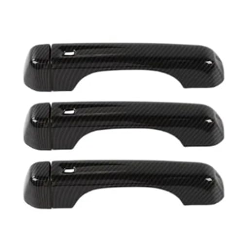 Außentürgriffe Auto Für Jeep Wrangler JL 2018-2023| Aufkleber Beschützerabdeckung Trim Dekoration Exterieur Zubehör,A/Carbon fiber pattern - 3-door version von JCVT