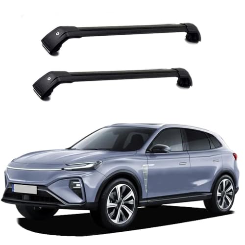 JCVT 2 Stück Auto Dachgepäckträger für MG Marvel R/MG Marvel Performance 2021+, Aluminium Querträger Lastenträger GepäCktransport Zubehör,A von JCVT