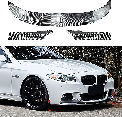 JCVT Auto Frontspoiler Stoßstange Lippe für BMW 5 Series F10 F11 M Sport 2011-2017, Diffusor Körper Kinnschutz Styling Antikollisions Zubehör,A/Carbon Fiber von JCVT