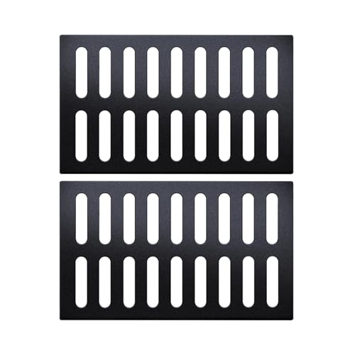 JCWGLY Entwässerungsrinne 2 Stück Gusseisen-Kanal-Abflussgitter Für Den Außenbereich, Private Und Gewerbliche Regenwasserabflussabdeckungen Für Auffahrten Und Betonböden(40x20x3cm) von JCWGLY