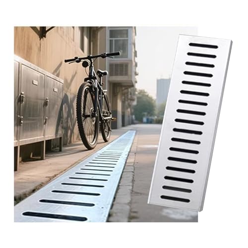JCWGLY Entwässerungsrinne 4 Zoll/6 Zoll Abflussgitter, Kanal-Abflussgitter Aus Edelstahl 304, Außengraben-Abflussabdeckung Für Die Landschaftsgestaltung Von Hofdecks, Gärten Und Gehwegen(58x10x2.5cm) JCWGLY Entwässerungsrinne 4 Zoll/6 Zoll Abflussgitter, Kanal-Abflussgitter Aus Edelstahl 304, Außengraben-Abflussabdeckung Für Die Landschaftsgestaltung Von Hofdecks, Gärten Und Gehwegen(58x10x2.5cm) von JCWGLY