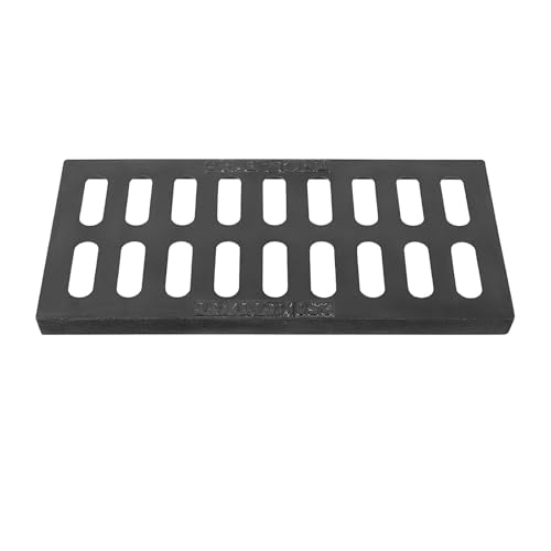 JCWGLY Entwässerungsrinne Entwässerungsgitter Aus Gusseisen Für Den Außenbereich, Auffahrt, Hof, Regenwasserabflussabdeckungen, Abwasserfilter, Tragkraft 40 T(8pcs) von JCWGLY