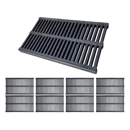 JCWGLY Entwässerungsrinne Grabenabflussgitter Aus Polymerkunststoff, Regenwasserabflussabdeckungen Für Den Innen- Und Außenbereich Und Kanalsiebe Für Haushalt Und Gewerbe(9pcs,50x40x3cm) von JCWGLY