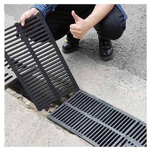 JCWGLY Entwässerungsrinne Hocheffizientes Regenwasserablaufgitter, Drainageabdeckung Aus Polymerkunststoff Für Terrassengärten Im Freien, Für Zuhause & Gewerbe(50x50x3cm/19.7x19.7x1.2in) von JCWGLY