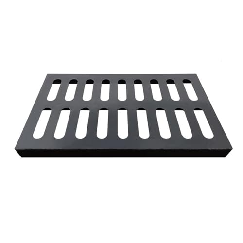 JCWGLY Entwässerungsrinne Hochleistungs-Abflussgitter Aus Gusseisen Für Den Außenbereich, Regenwasser- Und Abwassersieb-Kanal-Abflussabdeckungen Für Hof Und Einfahrt(1pcs,50x25x3cm) von JCWGLY