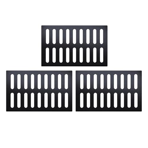 JCWGLY Entwässerungsrinne Hochleistungs-Abflussgitter Aus Gusseisen Für Den Außenbereich, Regenwasser- Und Abwassersieb-Kanal-Abflussabdeckungen Für Hof Und Einfahrt(3pcs,50x35x5cm) von JCWGLY