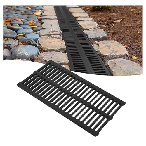 JCWGLY Entwässerungsrinne Kanal-Abflussgitter Für Den Innen- Und Außenbereich, Abdeckung Für Die Kommerzielle Regenwasserableitung Aus Polymerkunststoff Für Den Haushalt(50x38x4cm/19.7x15x1.58in) von JCWGLY