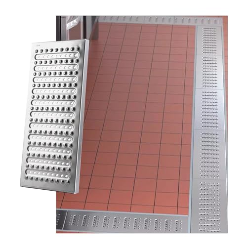 JCWGLY Entwässerungsrinne Metall-Abflussgitter Für Drinnen Und Draußen, Regenwasserabflussabdeckungen Für Einfahrten Und Höfe, Rutschfestes Abwassersieb Für Die Küche(2pcs,58x25x2.5cm) von JCWGLY