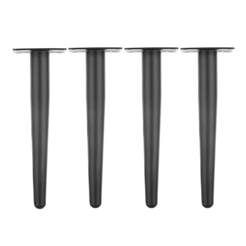 JCWGLY Möbelfüße Moderne Metallmöbelbeine, Hohe 8-28 Zoll Tischbeine Im 4er-Set, Multifunktionale Sofabeine, Couchtischbeine, Esstischbeine (Color : Vertical-Black, Size : H 72cm/28in) von JCWGLY