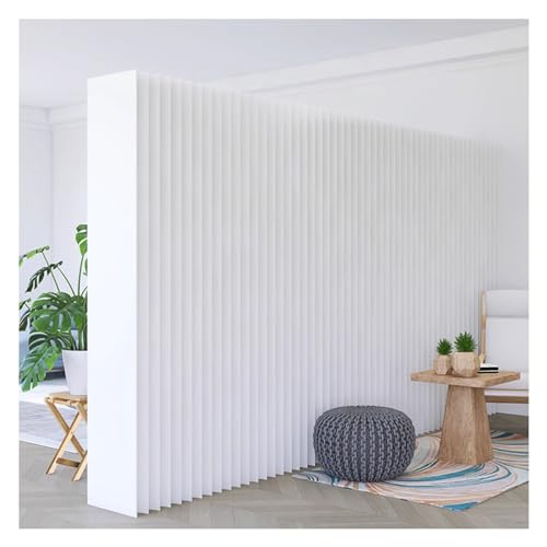 Raumteiler Klappbarer Raumteiler Aus Papier, Multifunktionaler Sichtschutz, Sichtschutz Für Die Inneneinrichtung des Heimbüros (Color : White, Size : 5x1.8m/16.4x5.9ft) von JCWGLY