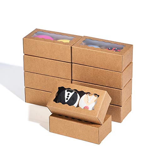 JCXGRVC Kleine Leckerli-Boxen mit Sichtfenster – 35 Stück Süßigkeiten-Box für Schokolade und Bäckerei-Leckereien – 10,6 x 5,5 x 3,5 cm kleine Bäckerei-Boxen JCXGRVC Kleine Leckerli-Boxen mit Sichtfenster – 35 Stück Süßigkeiten-Box für Schokolade und Bäckerei-Leckereien – 10,6 x 5,5 x 3,5 cm kleine Bäckerei-Boxen von JCXGRVC