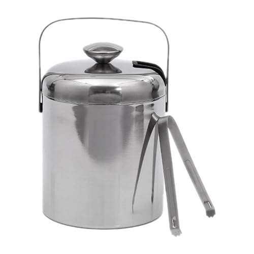 Eiskühler Doppelwandiger, isolierter Eiskübel aus Edelstahl mit Deckel und Zangengriff Eiskühler Doppelwandiger, isolierter Eiskübel aus Edelstahl mit Deckel und Zangengriff von JCXIOC