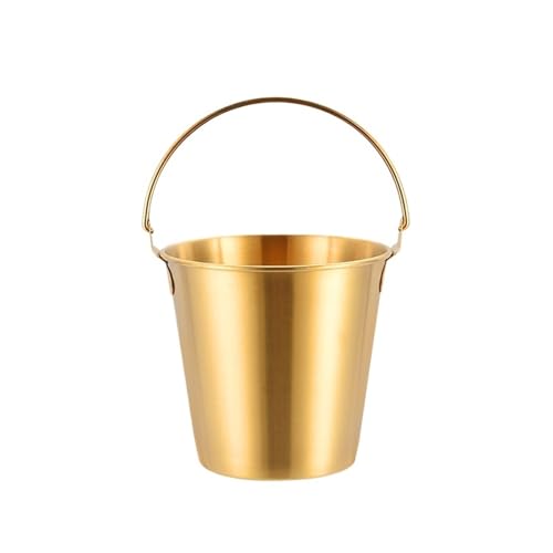 Eiskühler Edelstahl-Eiskübel, Bar-Party-Eiskübel, Goldenes Bierfass, Champagner-Eimer, Kühlfass, Snack-Eimer for gebratenes Huhn(1.8L gold) von JCXIOC