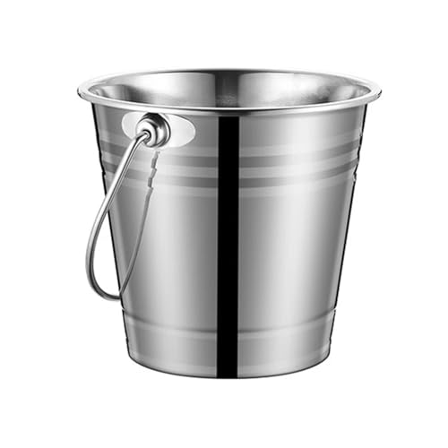 Eiskühler Eiskübel aus Edelstahl, tragbarer Eiskühler mit bequemem Griff(2L) von JCXIOC