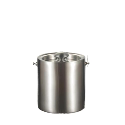Eiskühler Großer 2L/3L isolierter doppelwandiger Edelstahl-Eiskübel mit Deckel for Party-Bar KTV Eiswein(3L) von JCXIOC