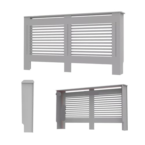 Heizkörperverkleidung Horizontaler MDF-Lamellenschrank mit Regal for Heizgeräte oder Kamine, passt in begrenzte Räume(L) von JCXIOC