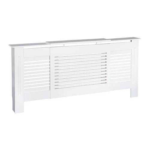 Heizkörperverkleidung MDF-Schrank mit Lamellendesign for Zuhause oder das Büro, anpassbare Passform for Heizkörper, moderne Sicherheitslösung von JCXIOC
