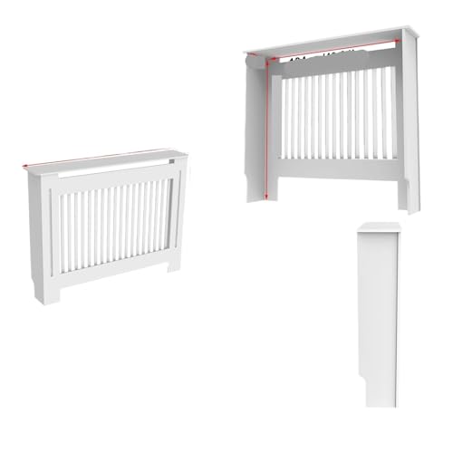 Heizkörperverkleidung S/M/L/XL Weiße Heizkörperabdeckung Wandschrank MDF Modernes Holz Schrank Grillabdeckung Heizkörper Staubschutz Heizungsabdeckungen(M) von JCXIOC