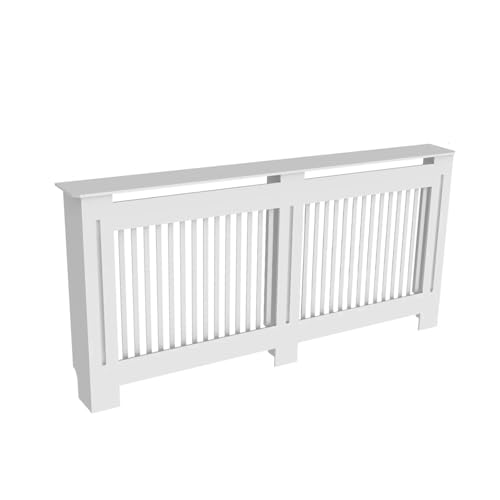 Heizkörperverkleidung S/M/L/XL Weiße Heizkörperabdeckung Wandschrank MDF Modernes Holz Schrank Grillabdeckung Heizkörper Staubschutz Heizungsabdeckungen(XL) von JCXIOC