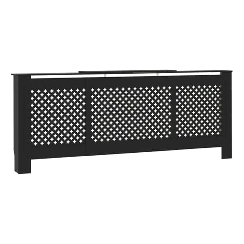 Heizkörperverkleidung Verstellbarer, staubdichter Grillrost (205 cm) for Heizgeräte und Kamine, inklusive Regalhalterungen, modernes MDF-Schrankdesign von JCXIOC